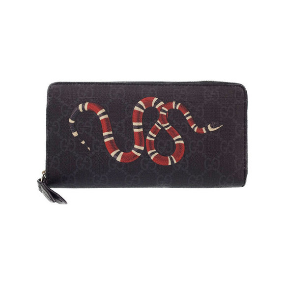 Gucci Supreme Wallet Long Kingsnake Zip GG - Picture 2 of 5